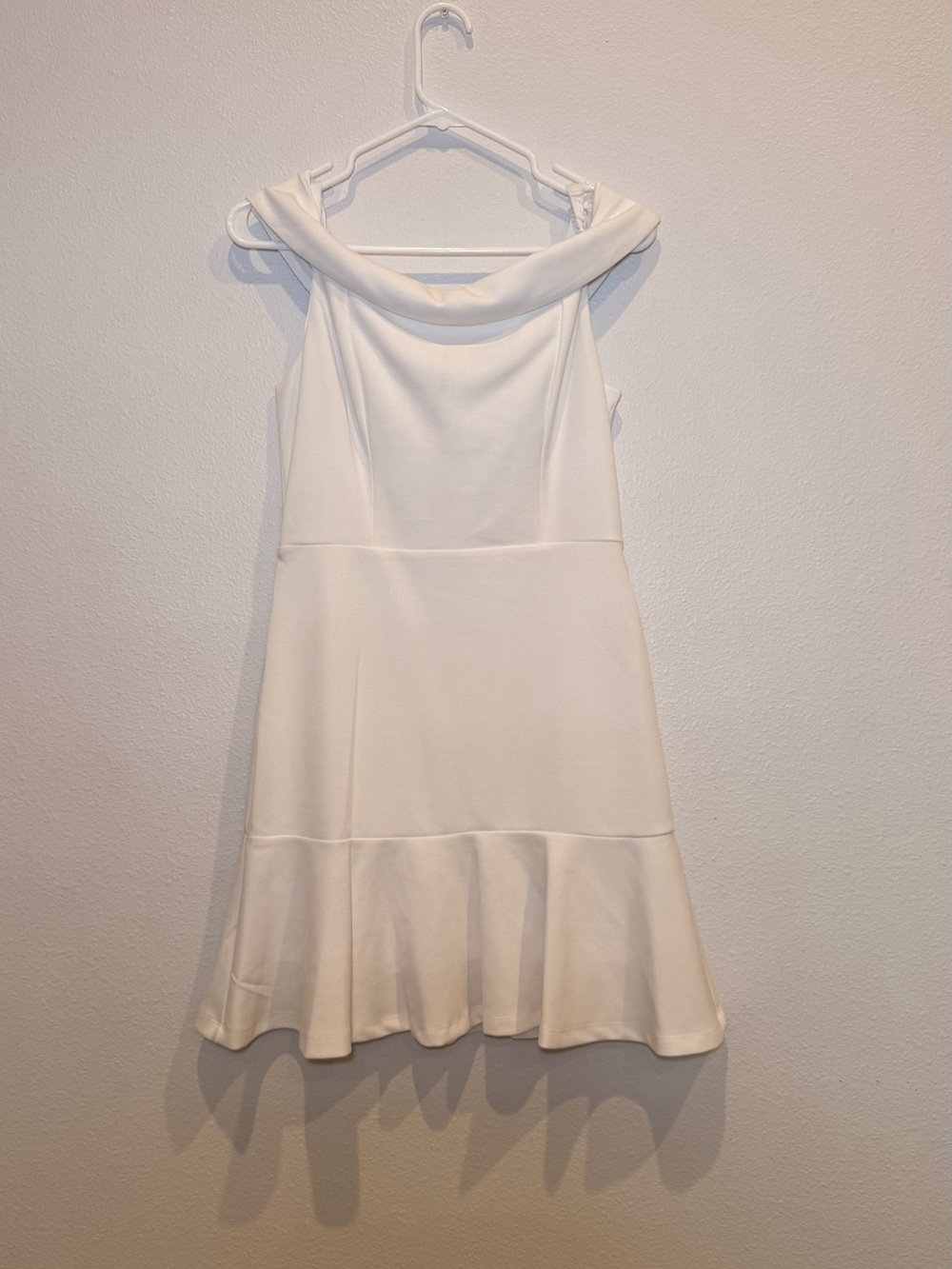 White Off-Shoulder Fit & Flare Dress